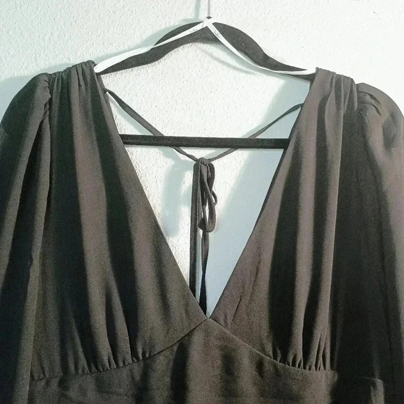 Lulus Love You So Black Long Sleeve Maxi Dress NWOT Size Large - Picture 6 of 13